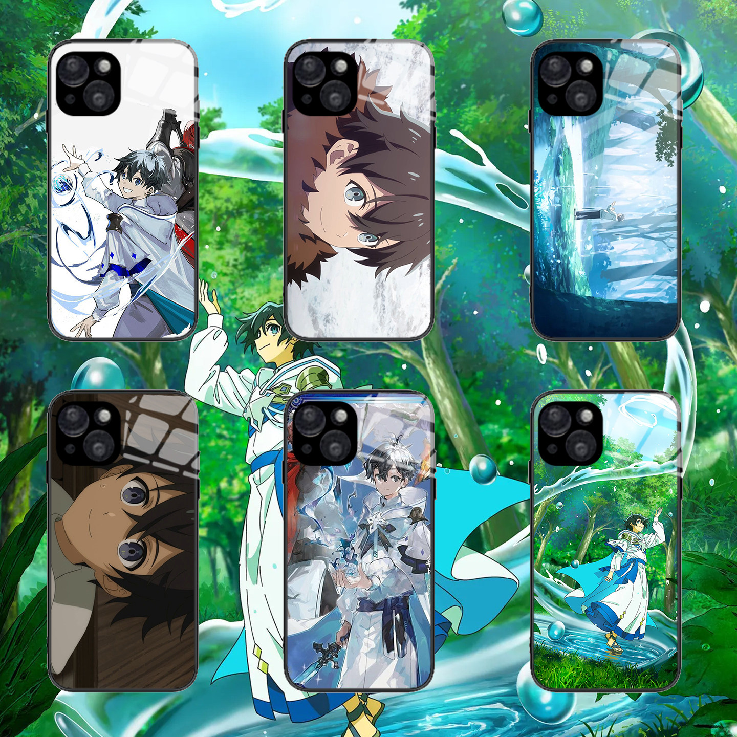 水属性的魔法师凉手机壳适用苹果15华为mate60小米15红米一加oppo三星S232425iPhone16promax保护套