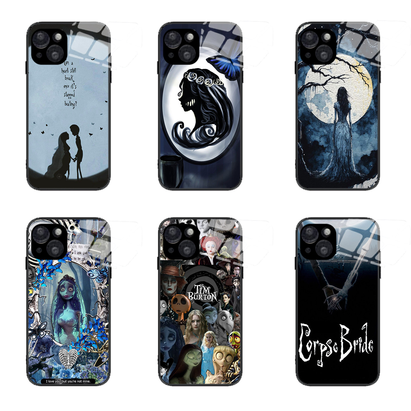 适用iPhone15保护套僵尸新娘艾米丽骷髅小狗情侣14华为mate60荣耀magic5华为三星s24S23苹果16promax手机壳