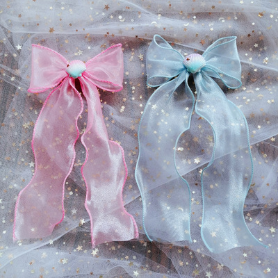 【小仙女】lolita渐变贝壳ap边夹纱带小物配饰双马尾软妹发饰