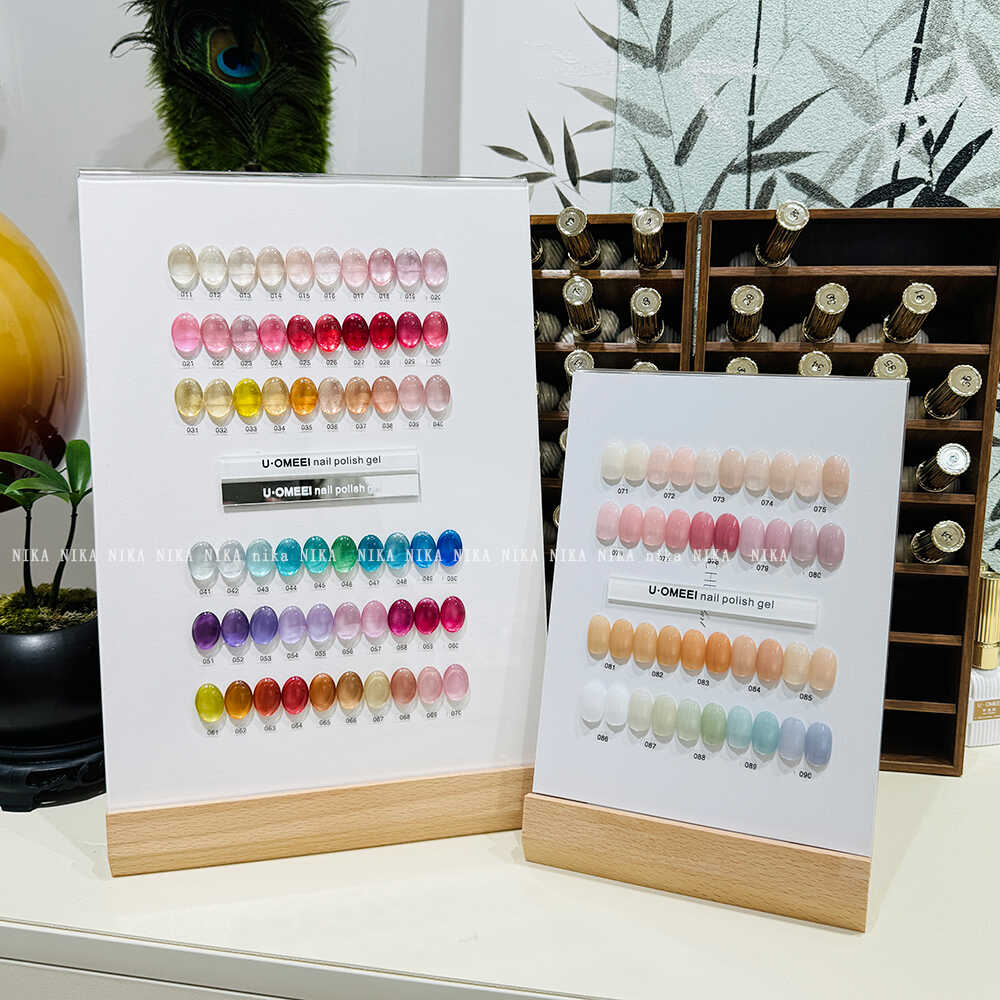 甲油胶色板实木展示板