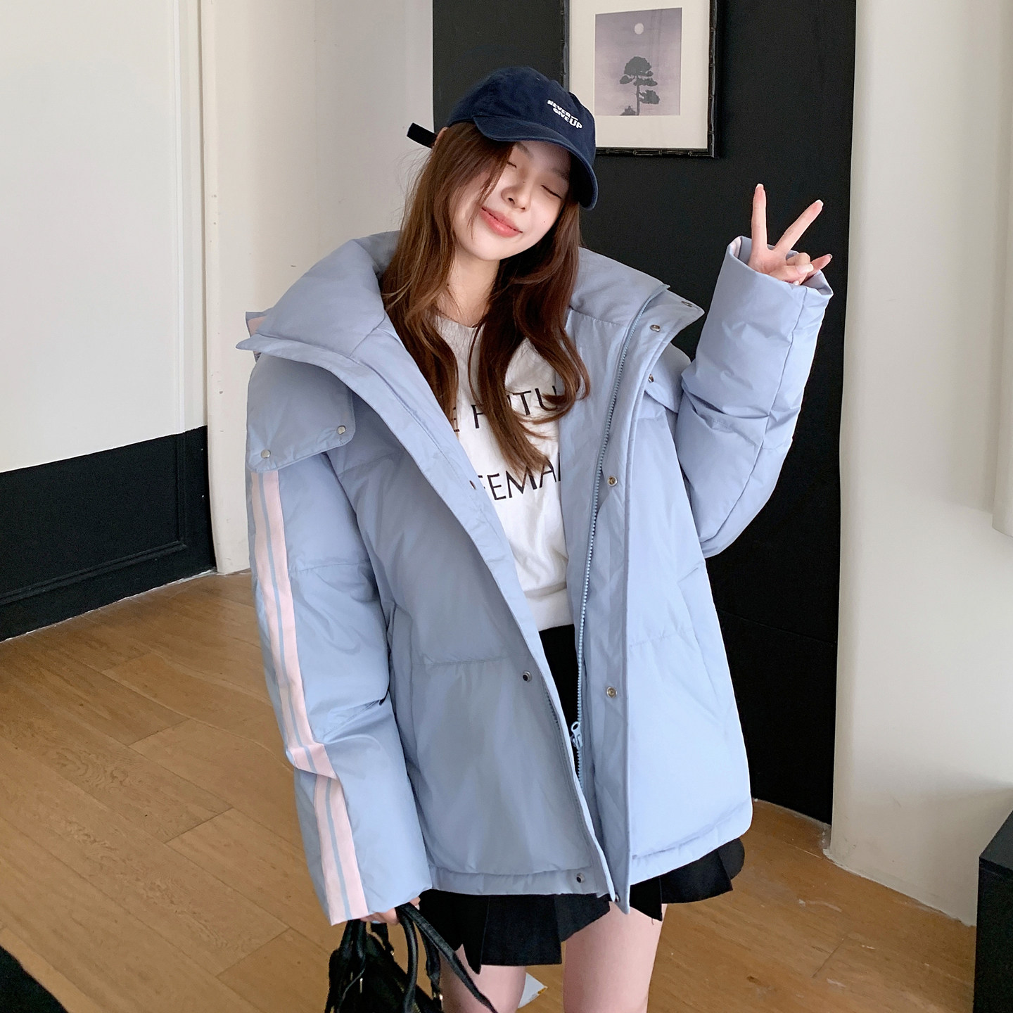 学生短款羽绒棉服女2025冬季新款韩版宽松加厚保暖面包服棉袄外套