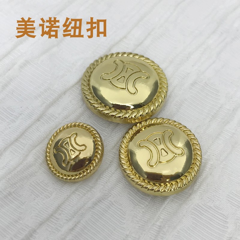 新款金色凯旋门钮扣女针织毛衣开衫纽扣百搭西装大衣外套手缝扣子