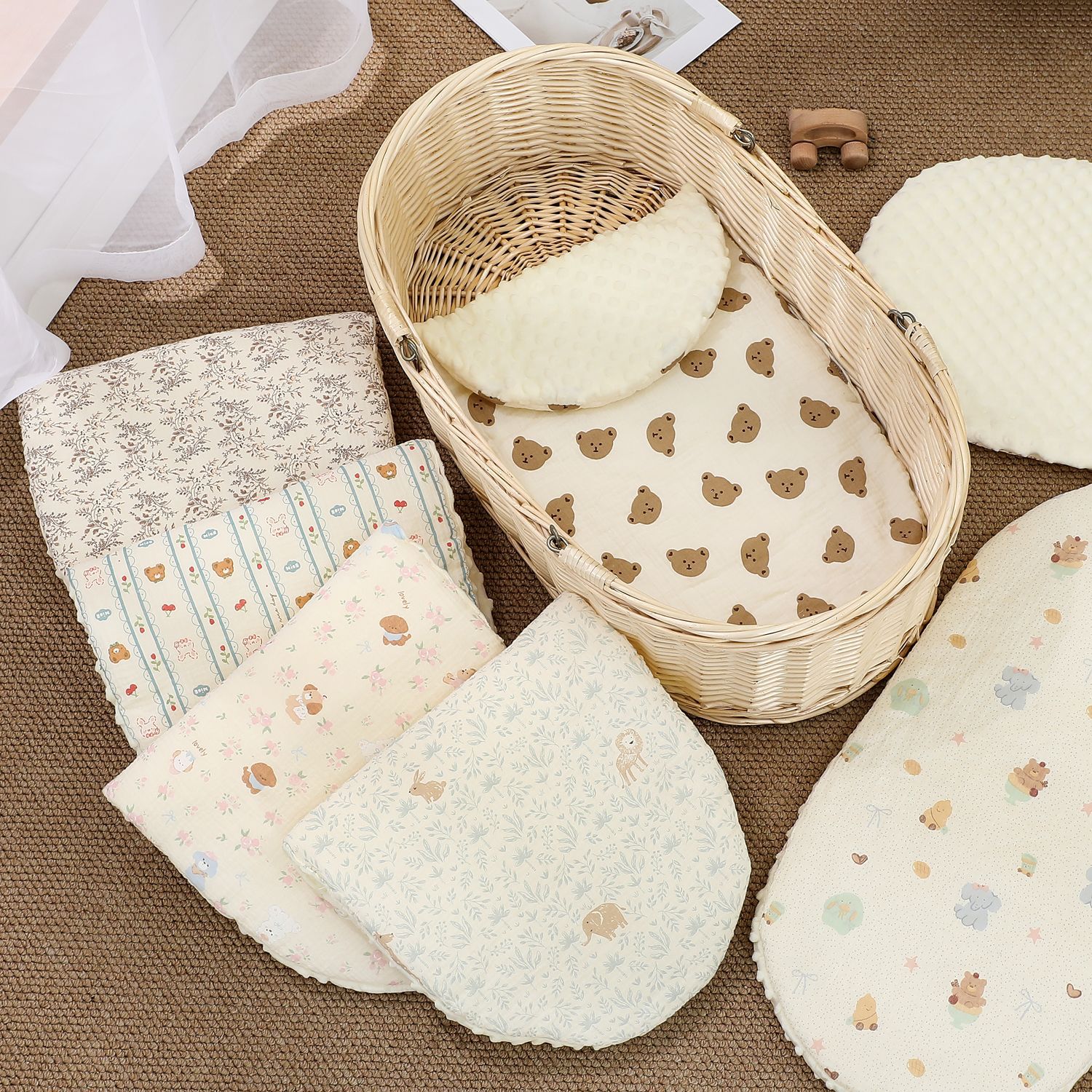 韩国ins婴儿摇篮床垫宝宝老式睡篮新寄托提篮垫被推车躺垫子冬季