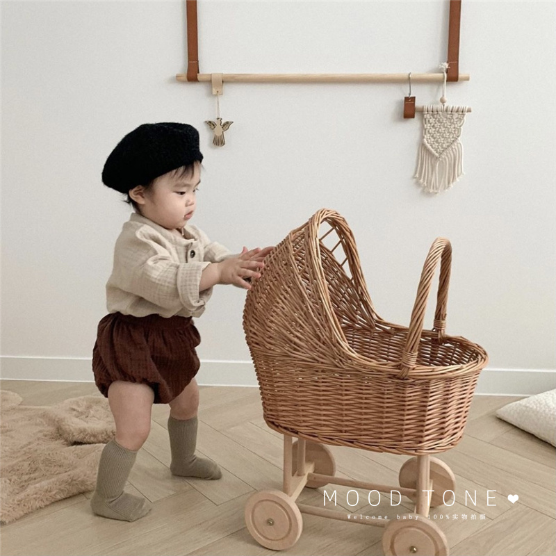 韩国Ins宝宝学步车婴儿手推车防侧翻仿真过家家玩具周岁生日礼物