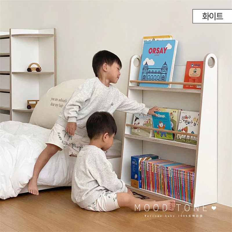 韩国ins宝宝书架绘本架日式家居原木风书架儿童幼儿园收纳展示柜,住宅家具,儿童书架,淘宝优惠券,粉丝福利购,淘宝优惠卷