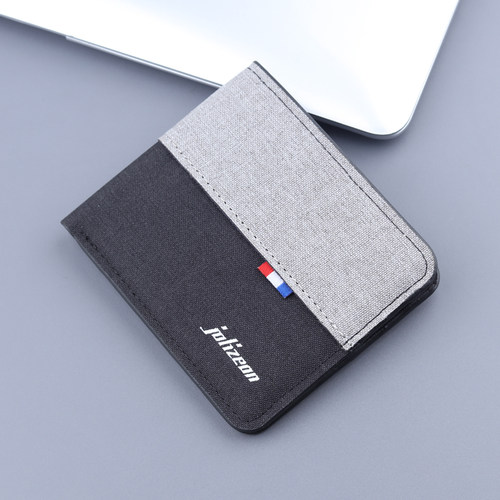 7卡位撞色帆布钱包可放驾驶证