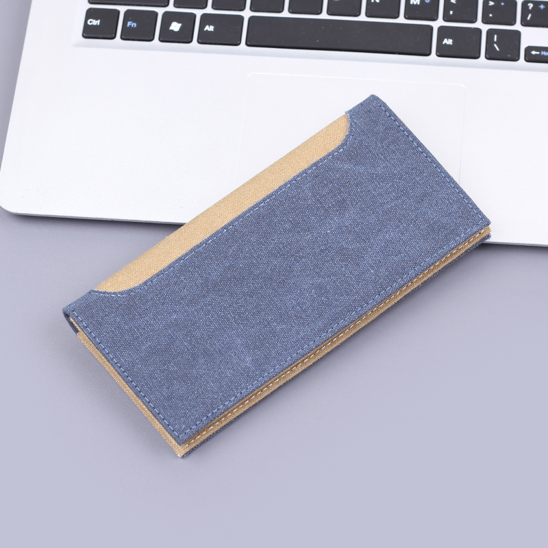 jolizeon牛仔布男士长款钱包12卡