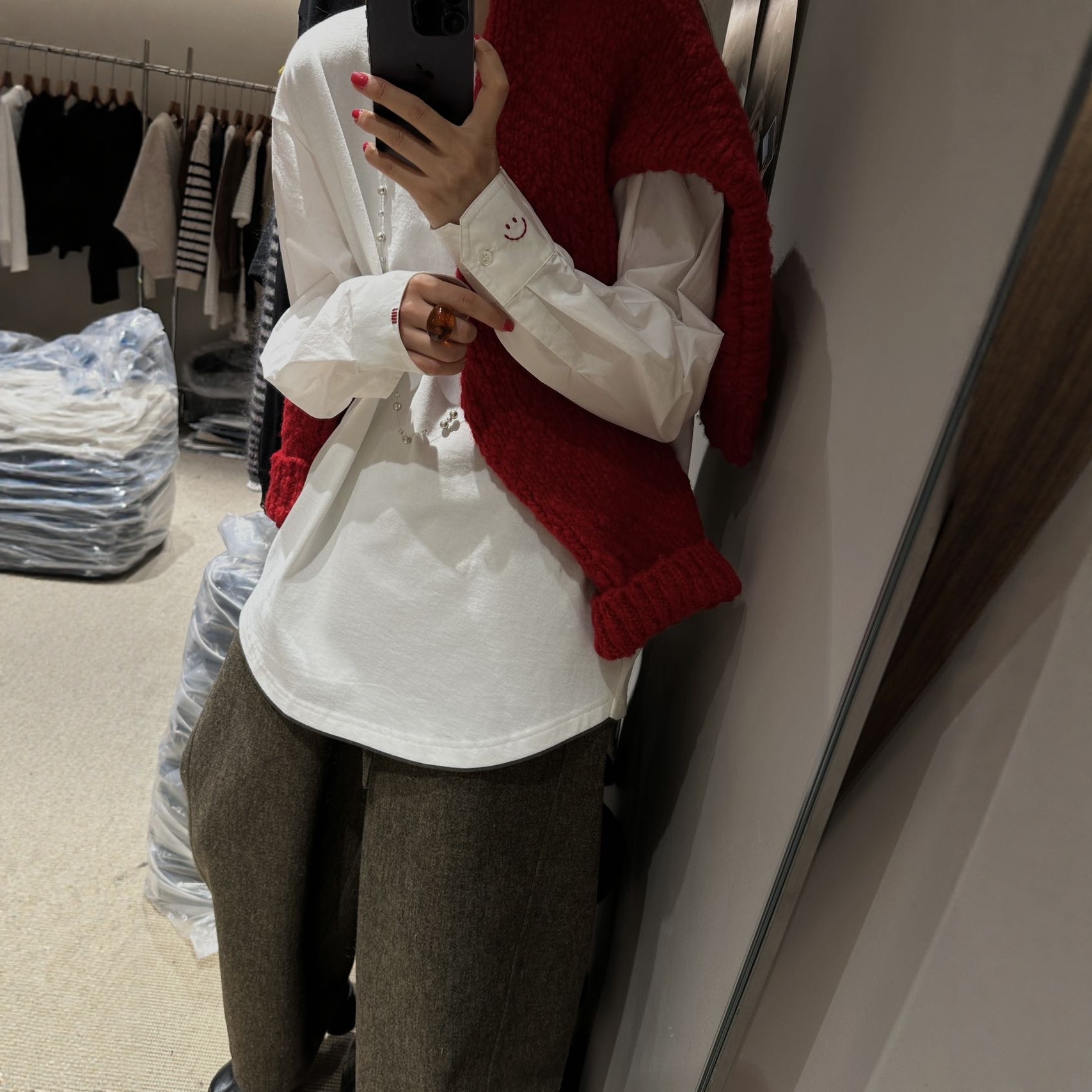 东大门2026秋季新品韩版宽松显瘦百搭休闲慵懒感加厚款长袖T恤女