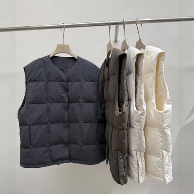 东大门2025冬季新品韩版宽松显瘦百搭休闲慵懒感加厚款羽绒马甲女