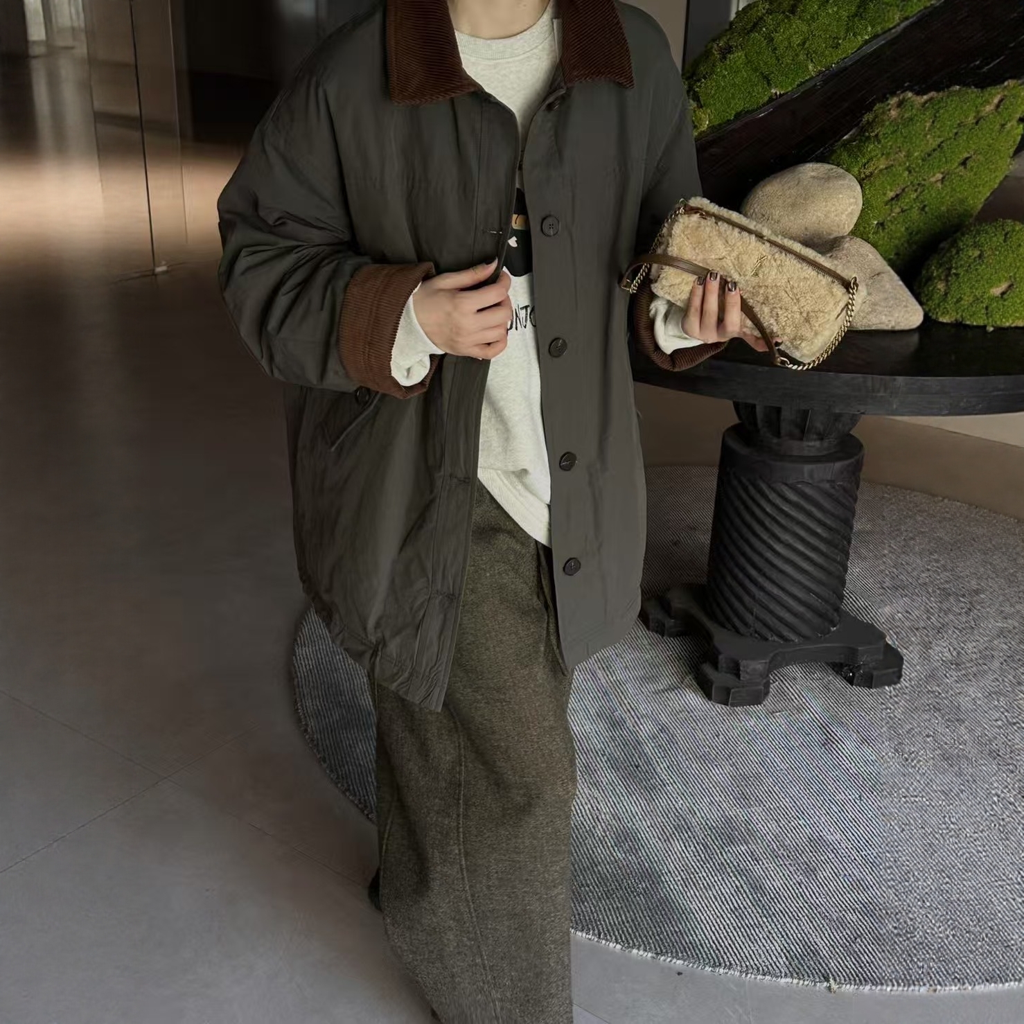 东大门2025冬季新品韩版宽松显瘦百搭休闲慵懒感加厚款白鹅绒服女