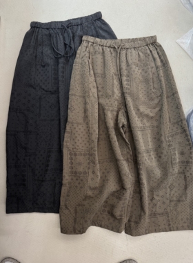 26-X903欧洲站2026夏季新款韩版抽绳松紧腰宽松显瘦九分裤女小众