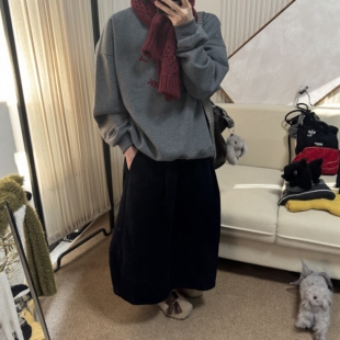 2025冬季新品韩版宽松显瘦百搭休闲慵懒感加厚款长袖卫衣女