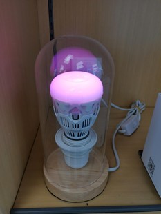 适用于为体验店智能三思灯泡座智选全彩灯泡展示底实木演示灯座架