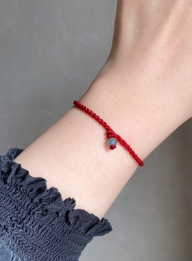 本命年情侣手工极细红绳手链