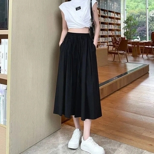 休闲裙裤 薄款 通勤新款 女夏季 裙 爆款 宽松显瘦日系小个子阔腿高腰裤
