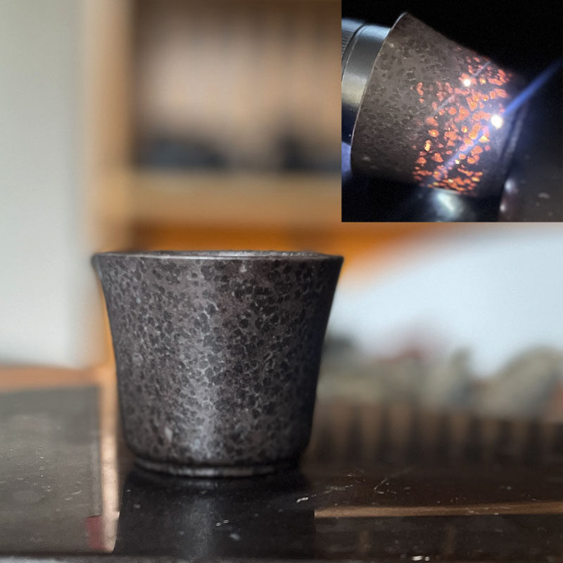 安化冰碛岩纯手工天然石头养生茶具中式复古功夫茶具主人杯宽口杯