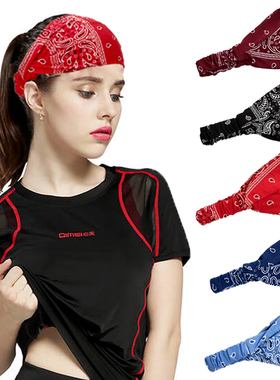 夏天女士遮白发神器头巾束发带瑜伽发带运动头带弹力双层健身防滑