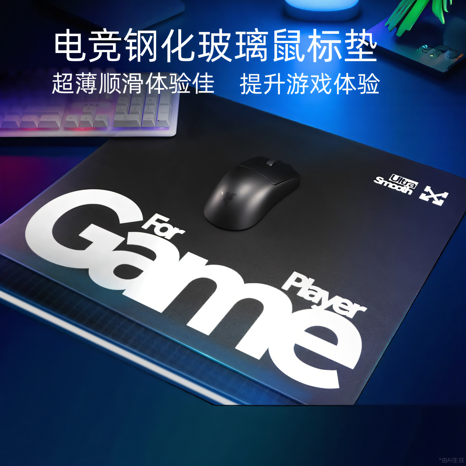 超大尺寸电竞游戏玻璃鼠标垫钢化