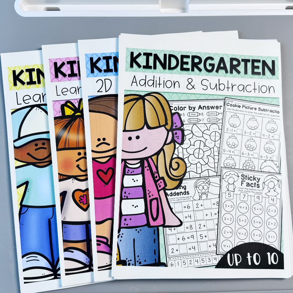 幼儿园数字数感启蒙题纸数字认知10以内加减形状位数趣味练习题册