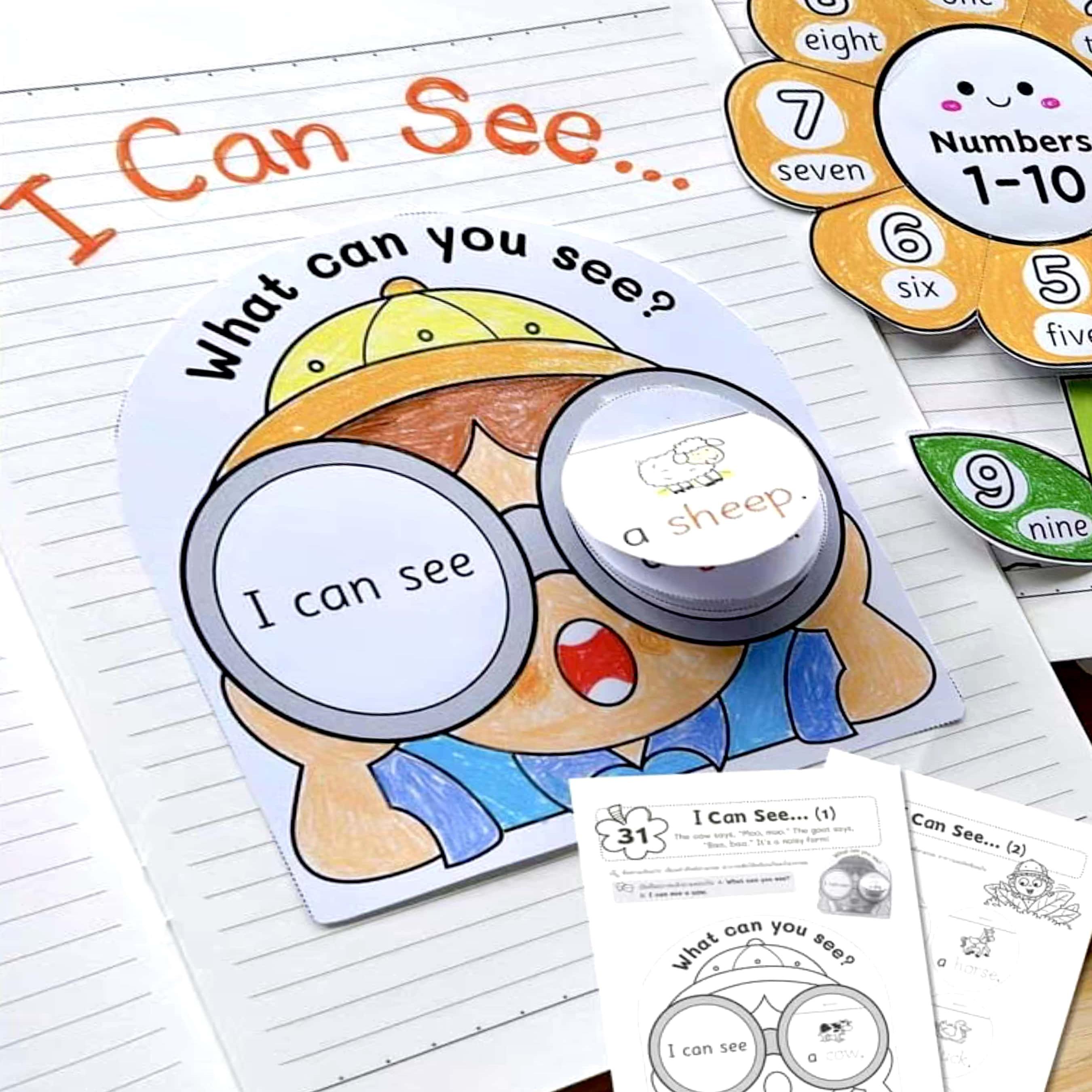 小学英语少儿趣味手工纸