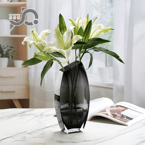 轻奢北欧简约工艺斜口创意花瓶