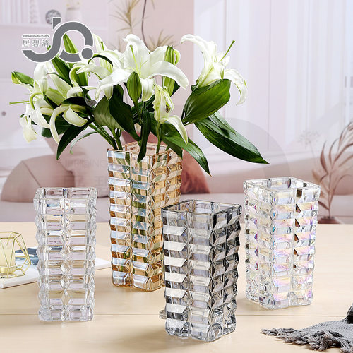 轻奢水晶玻璃花瓶钻石造型