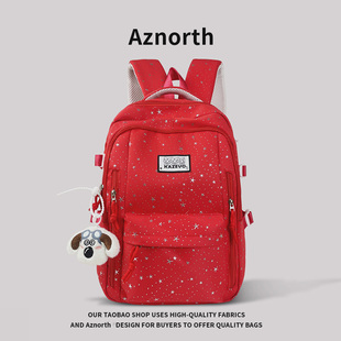 Azn新品 背包双肩女初中生轻便双肩包大容量高中生星星书包 12.17