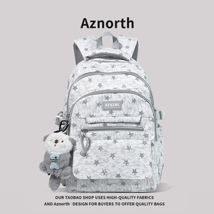 AZN新品书包女初中高中生大容量背包2026新款轻便百搭双肩包6.26