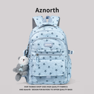 AZN新品 2026新款轻便百搭书包女初中高中生背包大容量双肩包6.26