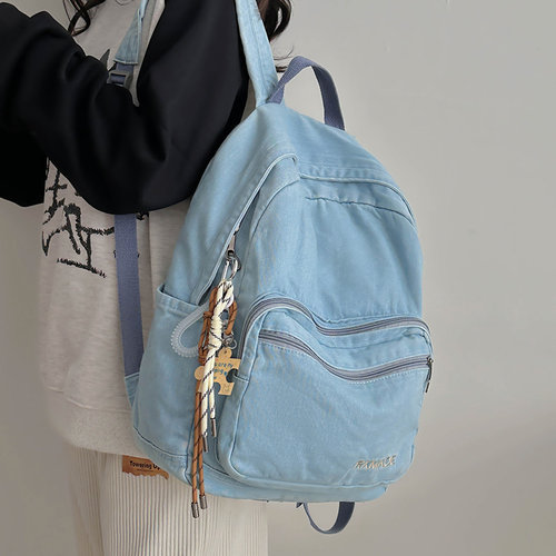 14英寸内贴袋软把蓝色气质通勤风