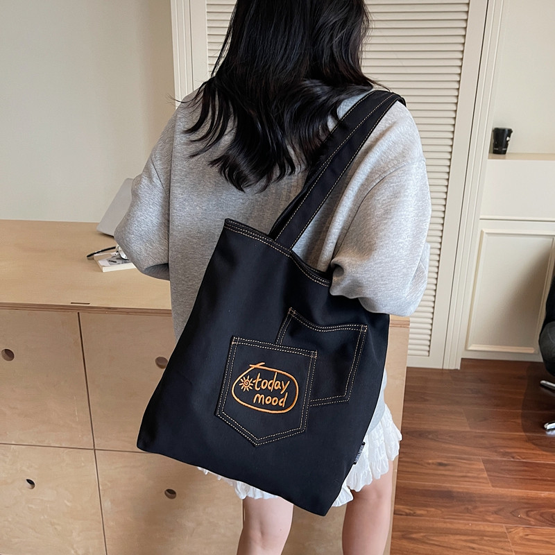 AZN新品 帆布包慵懒风托特包女单肩包2025秋潮大容量手提挎包9.11,箱包皮具/热销女包/男包,时尚帆布包,淘宝优惠券,粉丝福利购,淘宝优惠卷