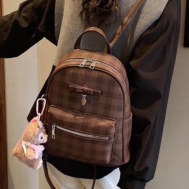 AZN新品大学上课通勤双肩背包女