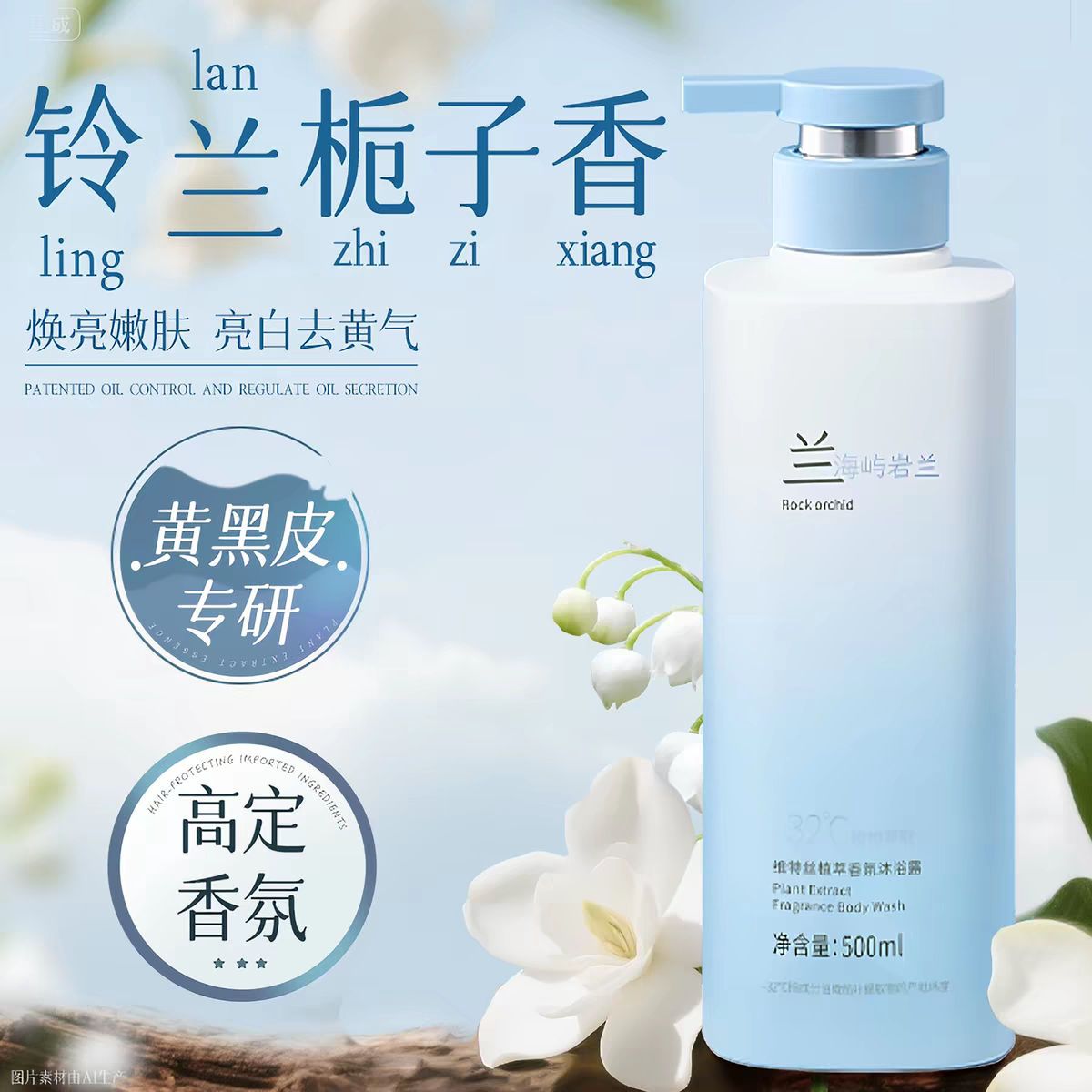 维特丝沐浴露保湿祛痘控油持久留香72小时保湿乳液男女士温和滋润