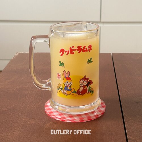 复古昭和兔子大容量玻璃啤酒杯
