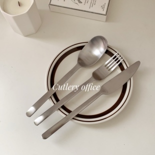 西餐牛排刀叉 简约不锈钢哑光刀叉勺 汤勺 出口韩式 Cutlery
