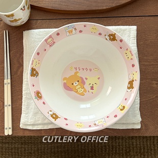 Cutlery | 一人食拉面碗复古轻松熊陶瓷大容量耐高温汤碗