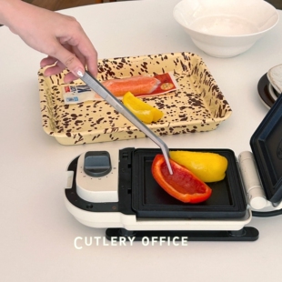 料理自助食品夹 ins不锈钢牛排烤肉泡面加长款 Cutlery 韩式