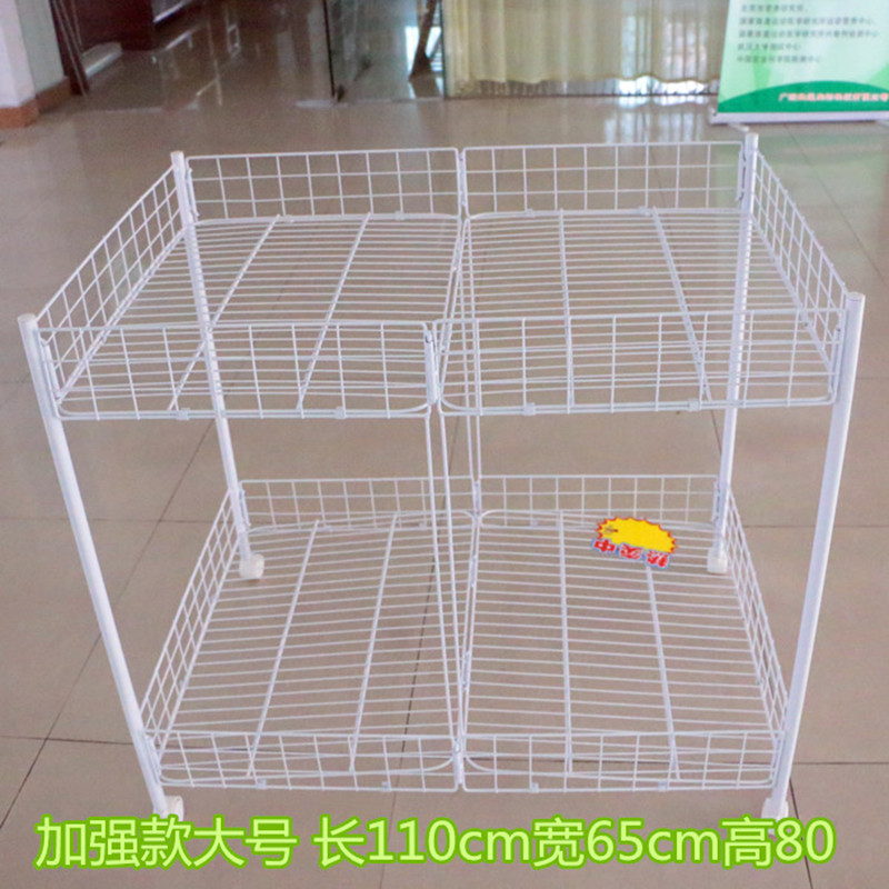 促销花车折叠货架特价甩货车超市服装店流动双层促销台烤漆地摊车