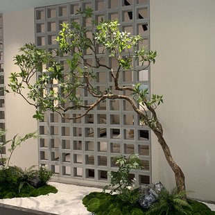 仿真马醉木室内外装饰摆件橱窗玄关景观吊钟假树大型绿植造景组合