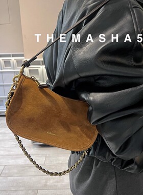 玛莎冬季新款小包包链条腋下包休闲通勤复古哑光擦色单肩斜挎包女