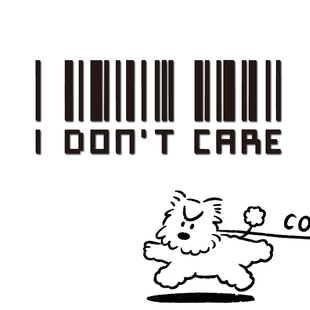 英文条形码 CARE个性 创意汽车电动摩托车PVC车窗贴支持定制 DONT