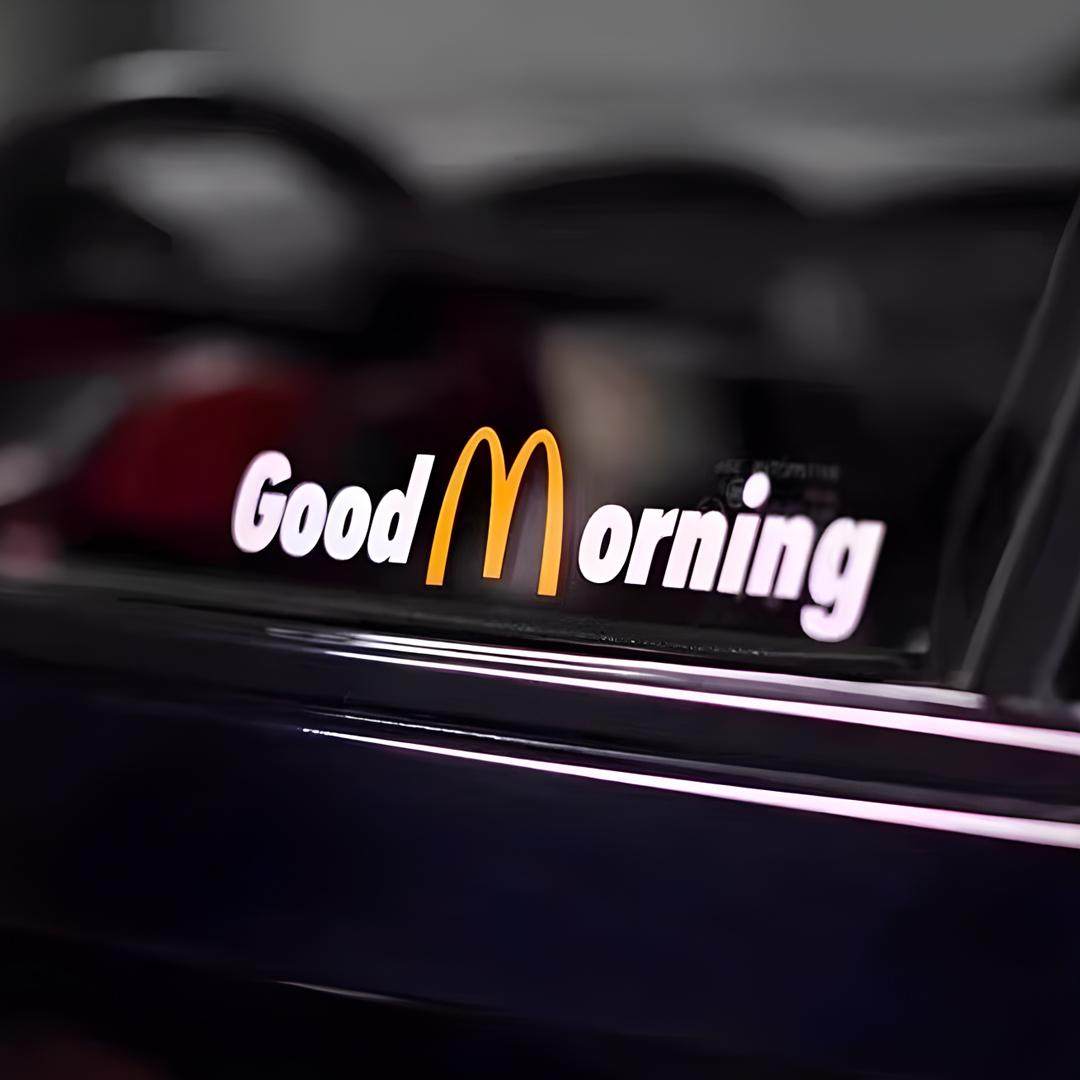 金拱门goodmorning个性创意贴