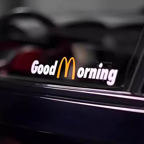 金拱门goodmorning个性创意贴