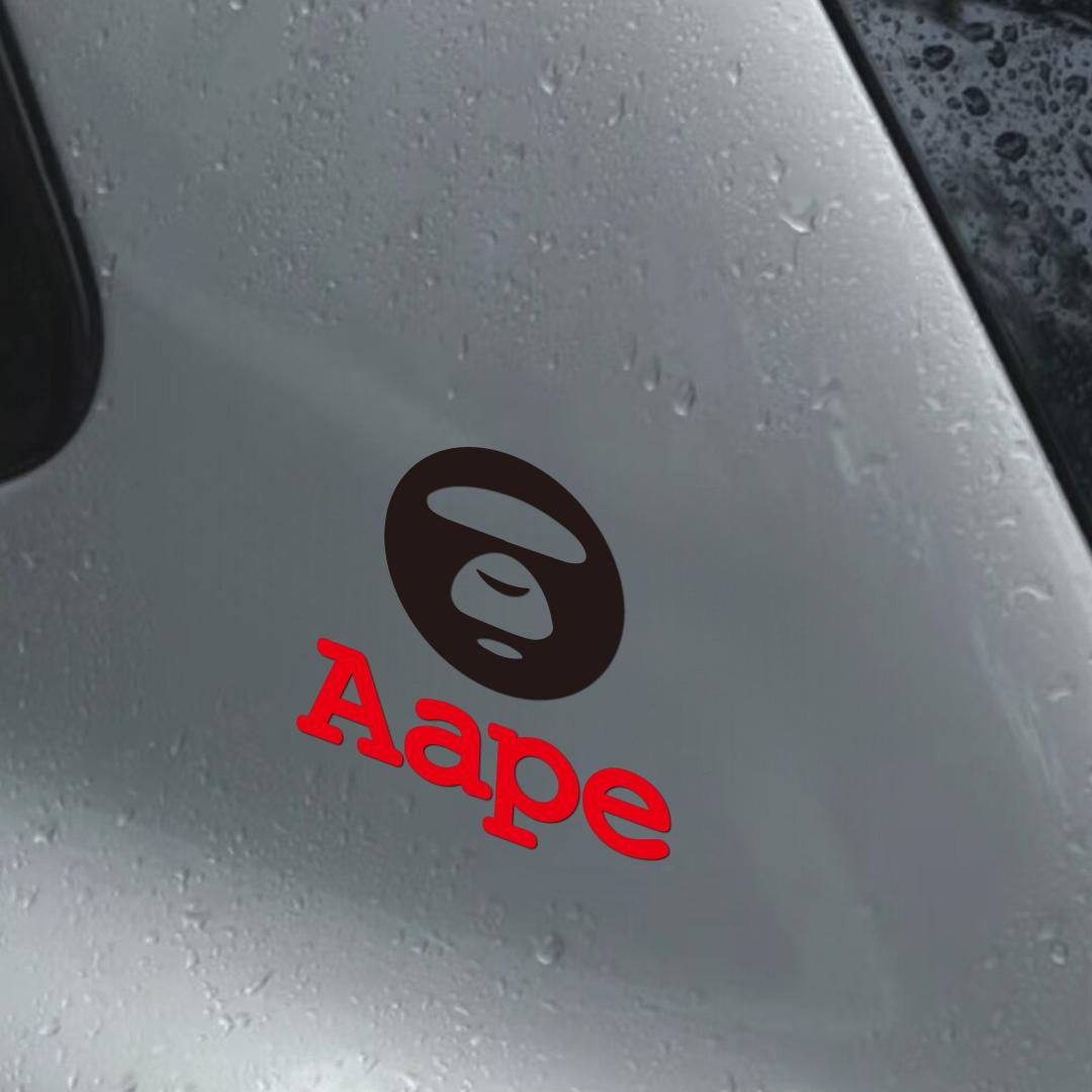 Aape 个性创意潮牌汽车油箱电动摩托车三角窗车门装饰镂刻车贴