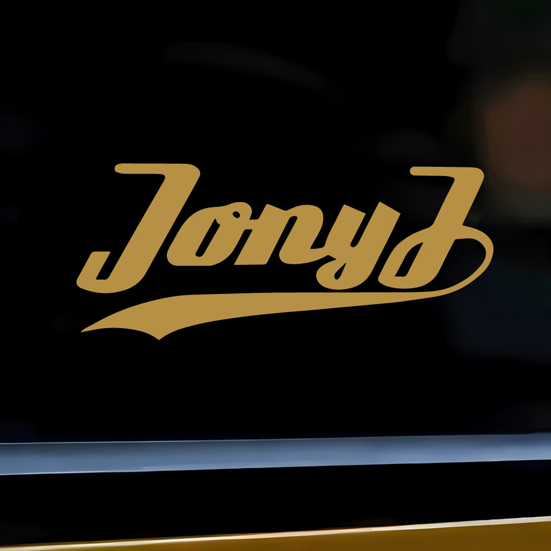 JonyJ肖佳流线签名镂空车贴