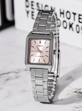 casio卡西欧手表女士小方块轻奢小众ins风学生款电子LTP-V007D-4E