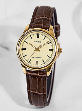 Casio卡西欧手表女指针防水简约气质百搭网红女表LTP-V005GL-9A