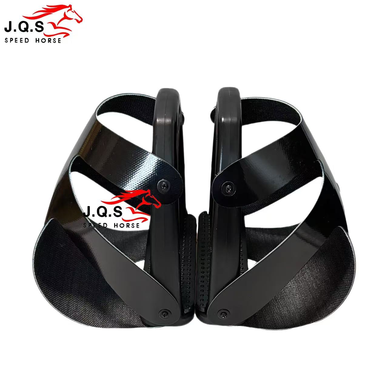 黑色轻便脚凳脚蹬橡胶垫英式防滑安全马蹬防卡脚马具配件