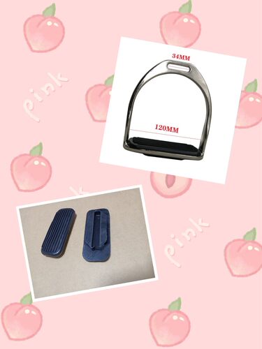 马术防滑橡胶马蹬脚垫120mm通用