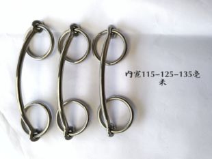 单杆马具马笼头弯一节直条衔铁配件马口衔铁骡子驴嚼子不锈钢材质